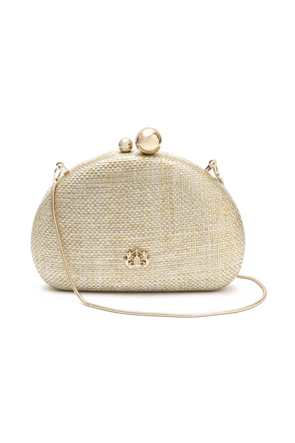 BOLSA CLUTCH ABAULADA CORRENTES OURO
