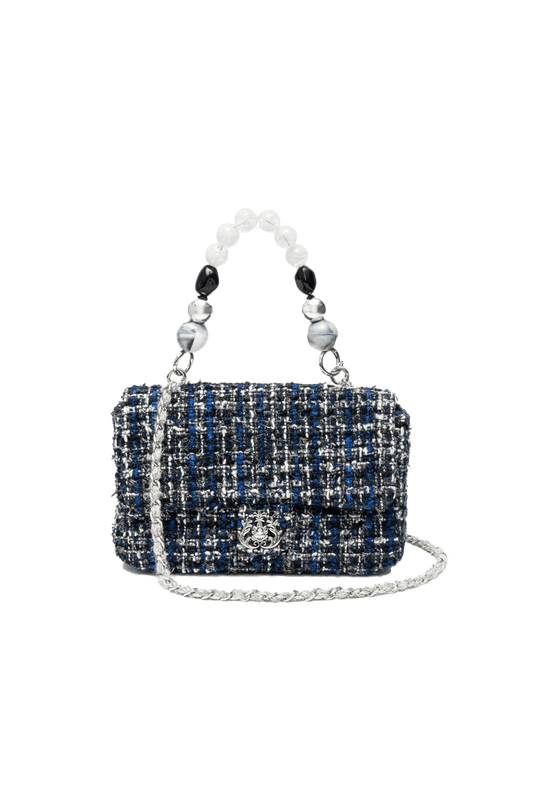 BOLSA CORRENTES TWEED AZUL KLEIN
