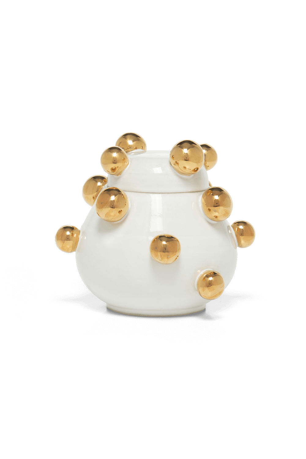 POTE BOLINHAS HANA BRANCO COM DOURADO