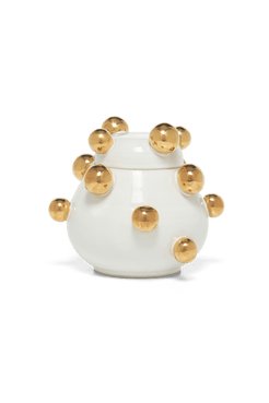 POTE BOLINHAS HANA BRANCO COM DOURADO