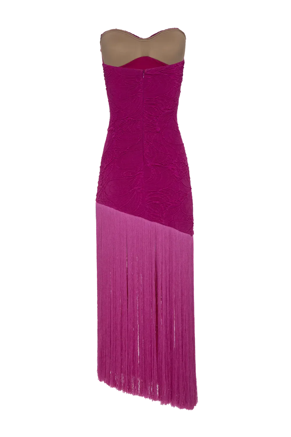 VESTIDO LONGO MALHA JACQUARD PINK