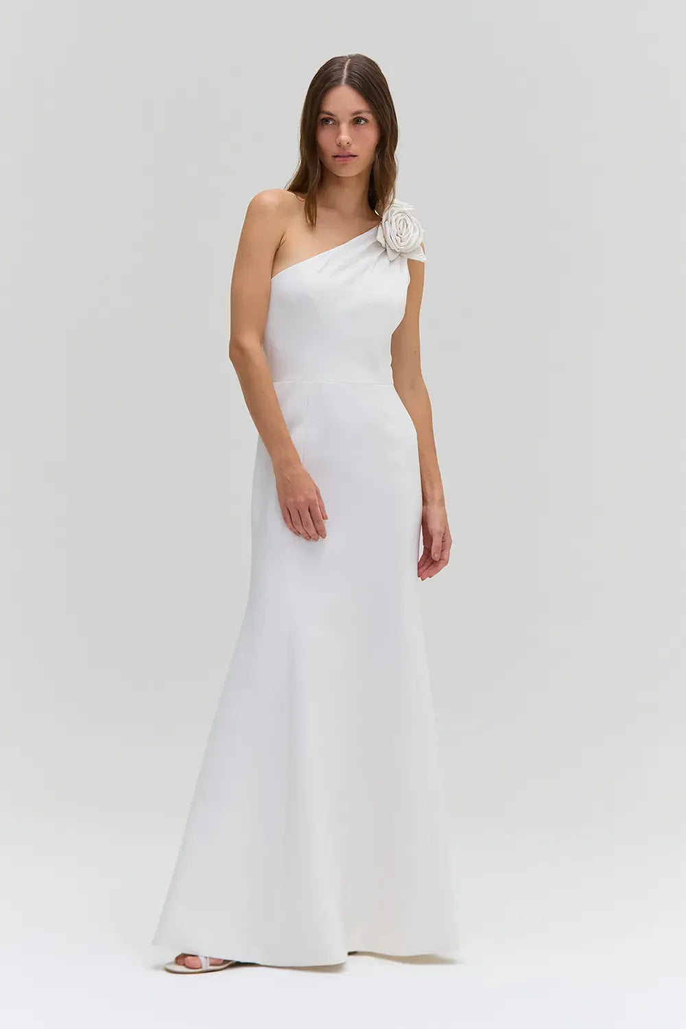 VESTIDO LONGO CREPE FRAMES OFF WHITE