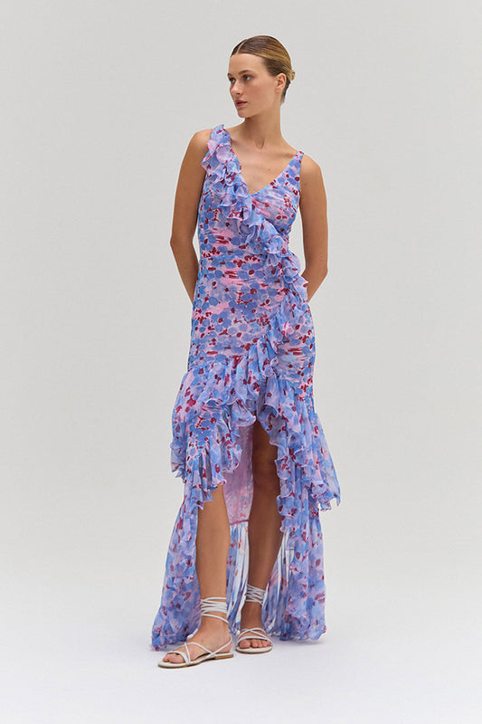 VESTIDO LONGO MYOSOTIS AZUL