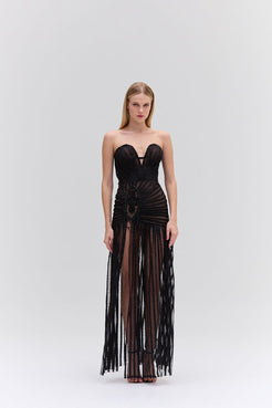 VESTIDO LONGO PATBO V25 PRETO