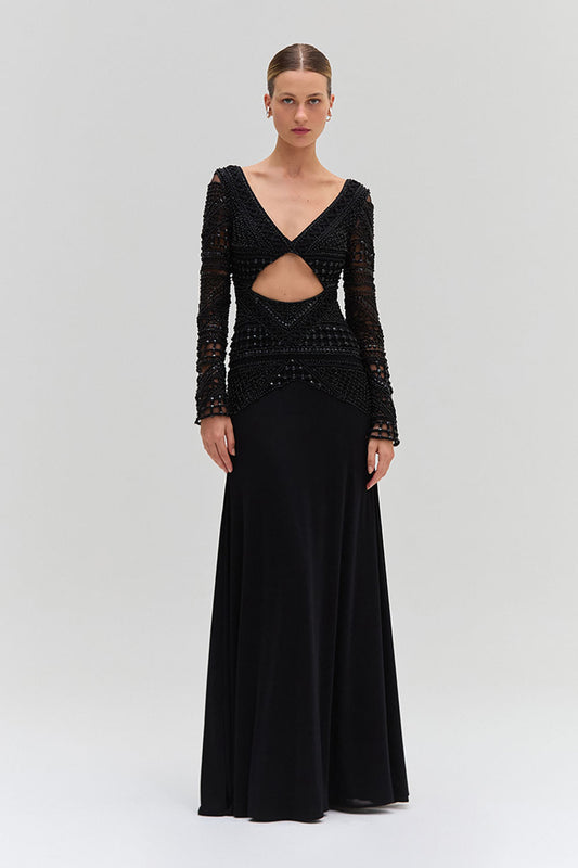 VESTIDO LONGO PATBO V25 PRETO
