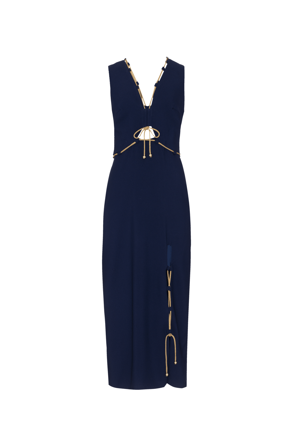 VESTIDO MÍDI CREPE NAVY AZUL ESCURO