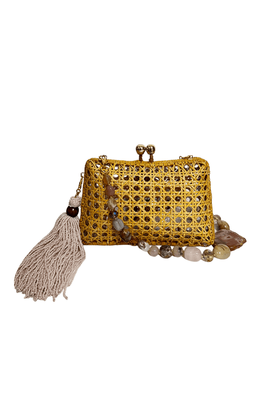 BOLSA CLUTCH CHARLOTTE LT HONEY