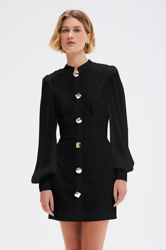 VESTIDO CURTO GOLDENTIME PRETO