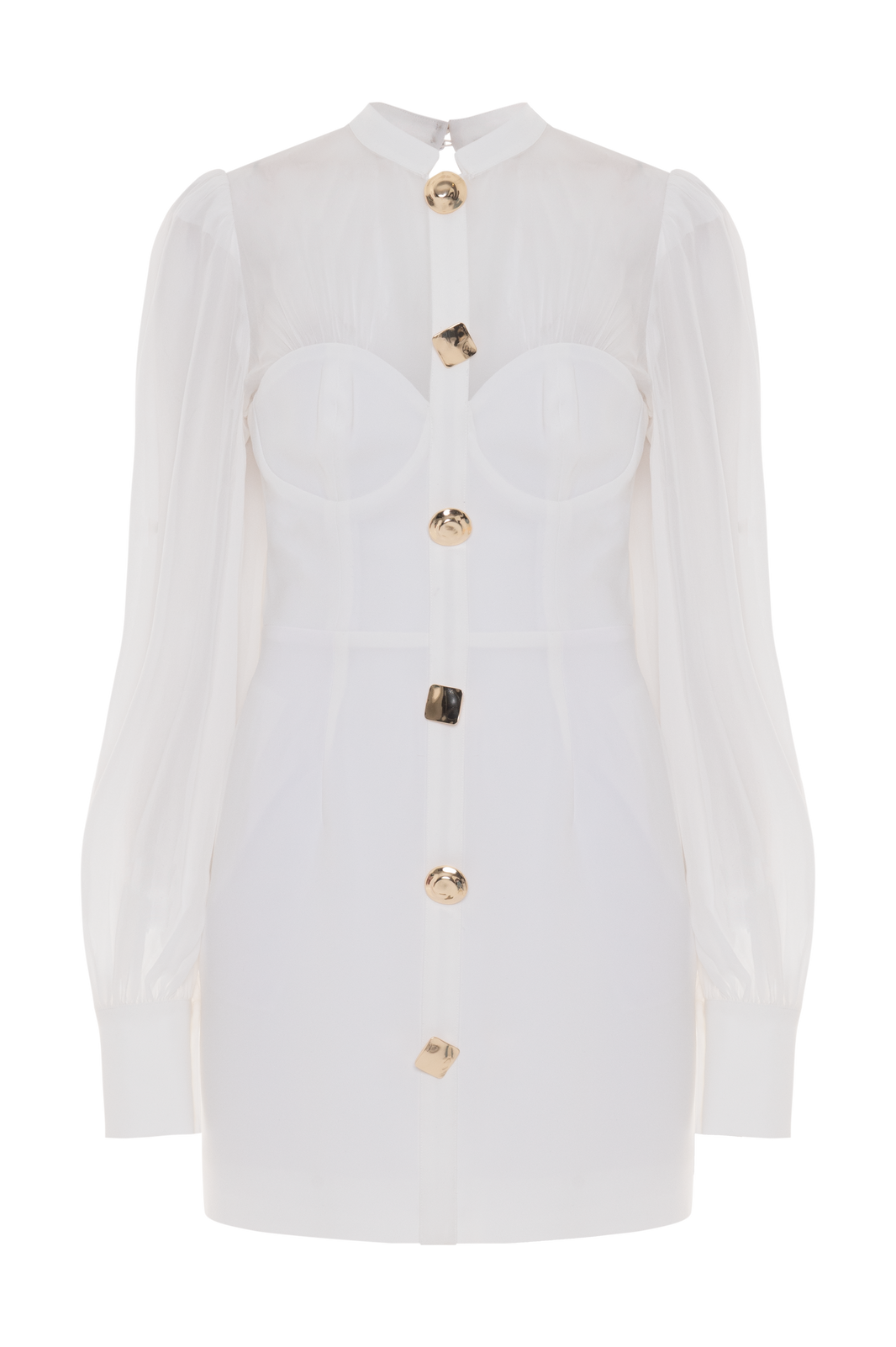 VESTIDO CURTO GOLDENTIME OFF WHITE