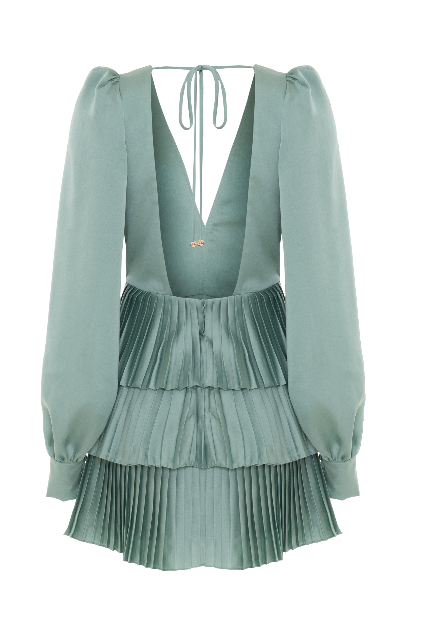 VESTIDO CURTO CETIM DREAM VERDE CLARO