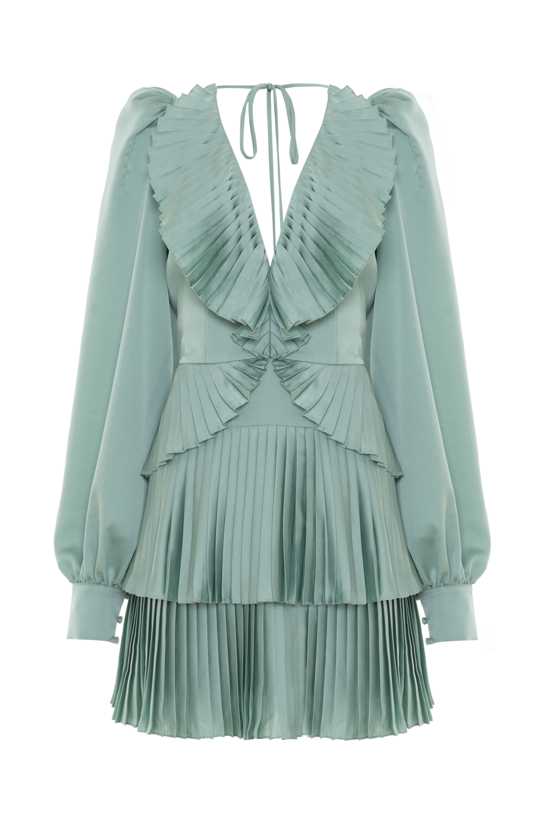 VESTIDO CURTO CETIM DREAM VERDE CLARO
