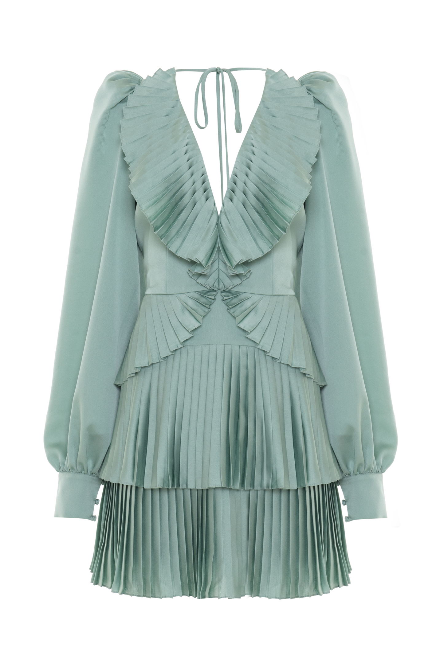 VESTIDO CURTO CETIM DREAM VERDE CLARO