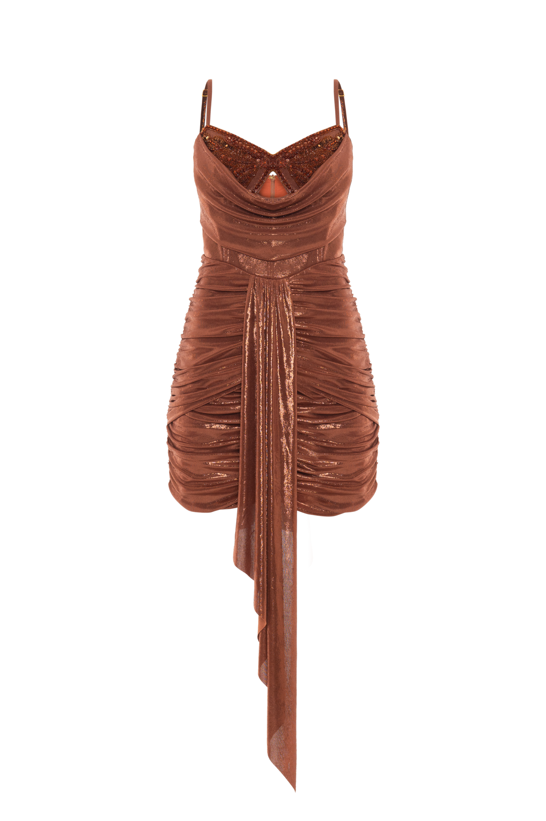 VESTIDO CURTO JERSEY ELYSIAN COBRE