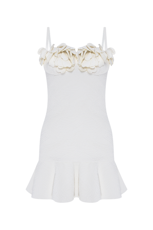 VESTIDO CURTO BREEZE JACQUARD OFF WHITE