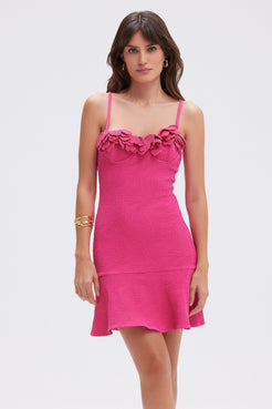 VESTIDO CURTO BREEZE JACQUARD ROSA