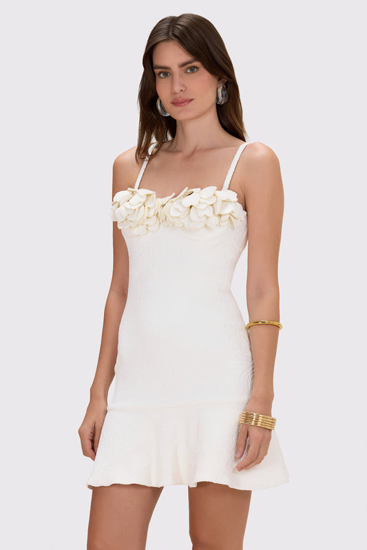 VESTIDO CURTO BREEZE JACQUARD OFF WHITE