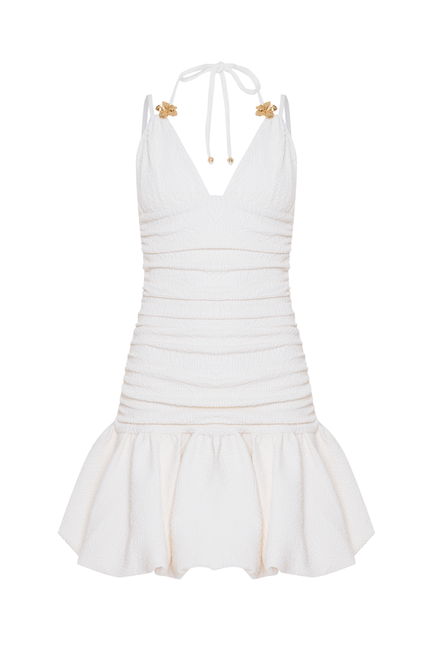 VESTIDO CURTO BREEZE JACQUARD OFF WHITE