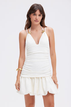 VESTIDO CURTO BREEZE JACQUARD OFF WHITE