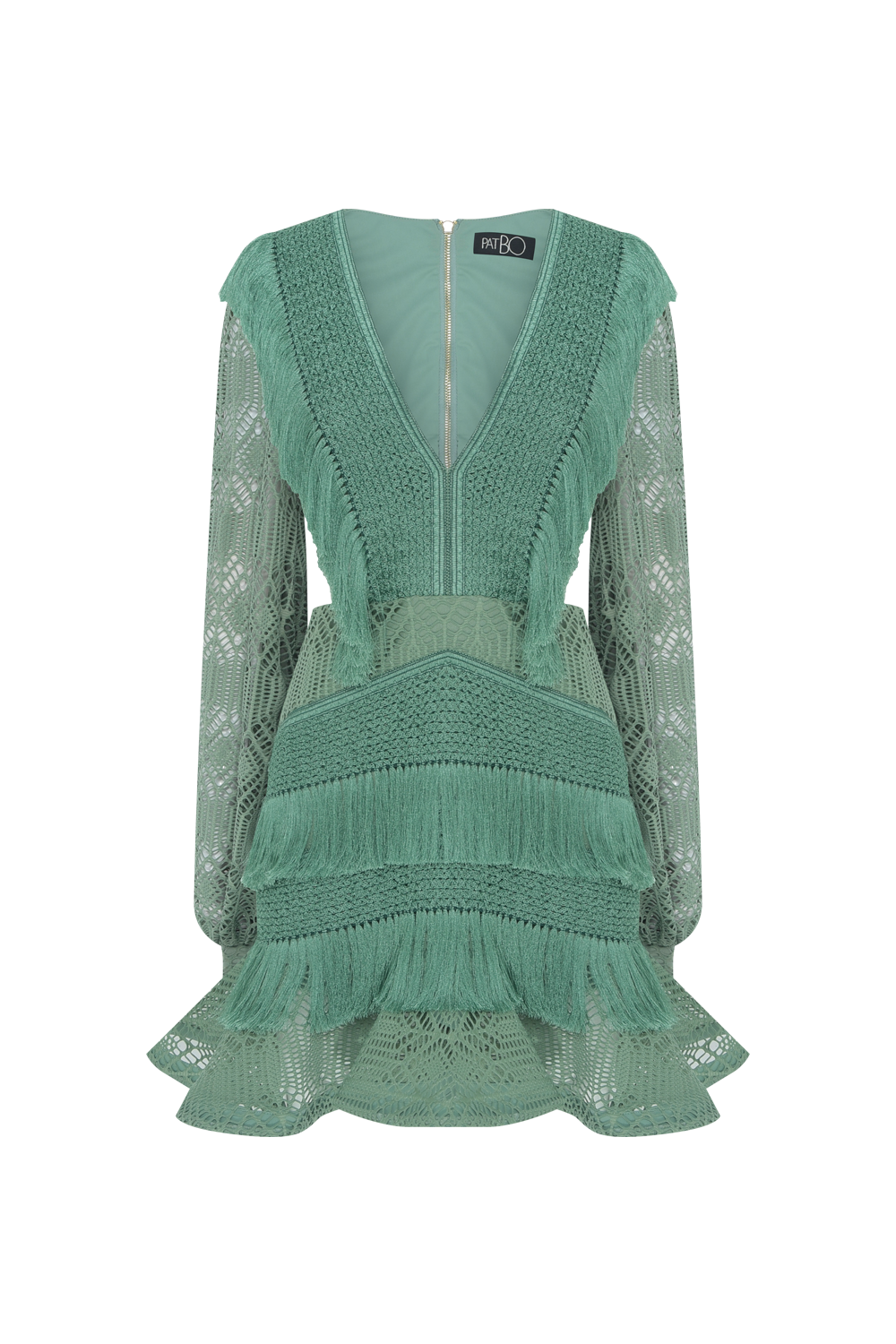 VESTIDO CURTO SAMBA FRINGE VERDE CLARO