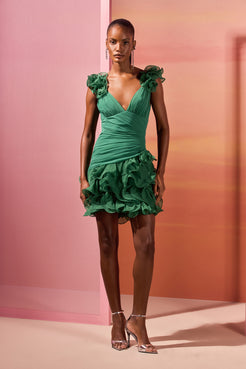 VESTIDO CURTO CHIFFON DAYDREAM VERDE
