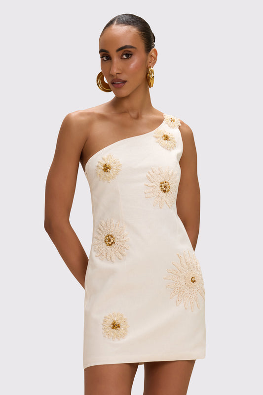 VESTIDO CURTO LINHO TROPIC OFF WHITE