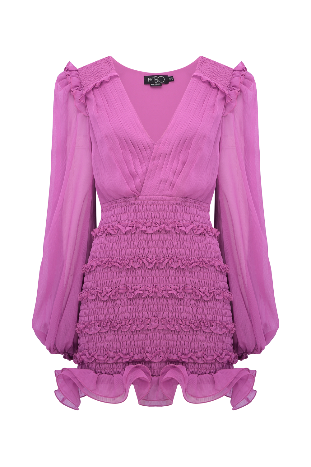 VESTIDO CURTO CHIFFON HARMONY ROSA
