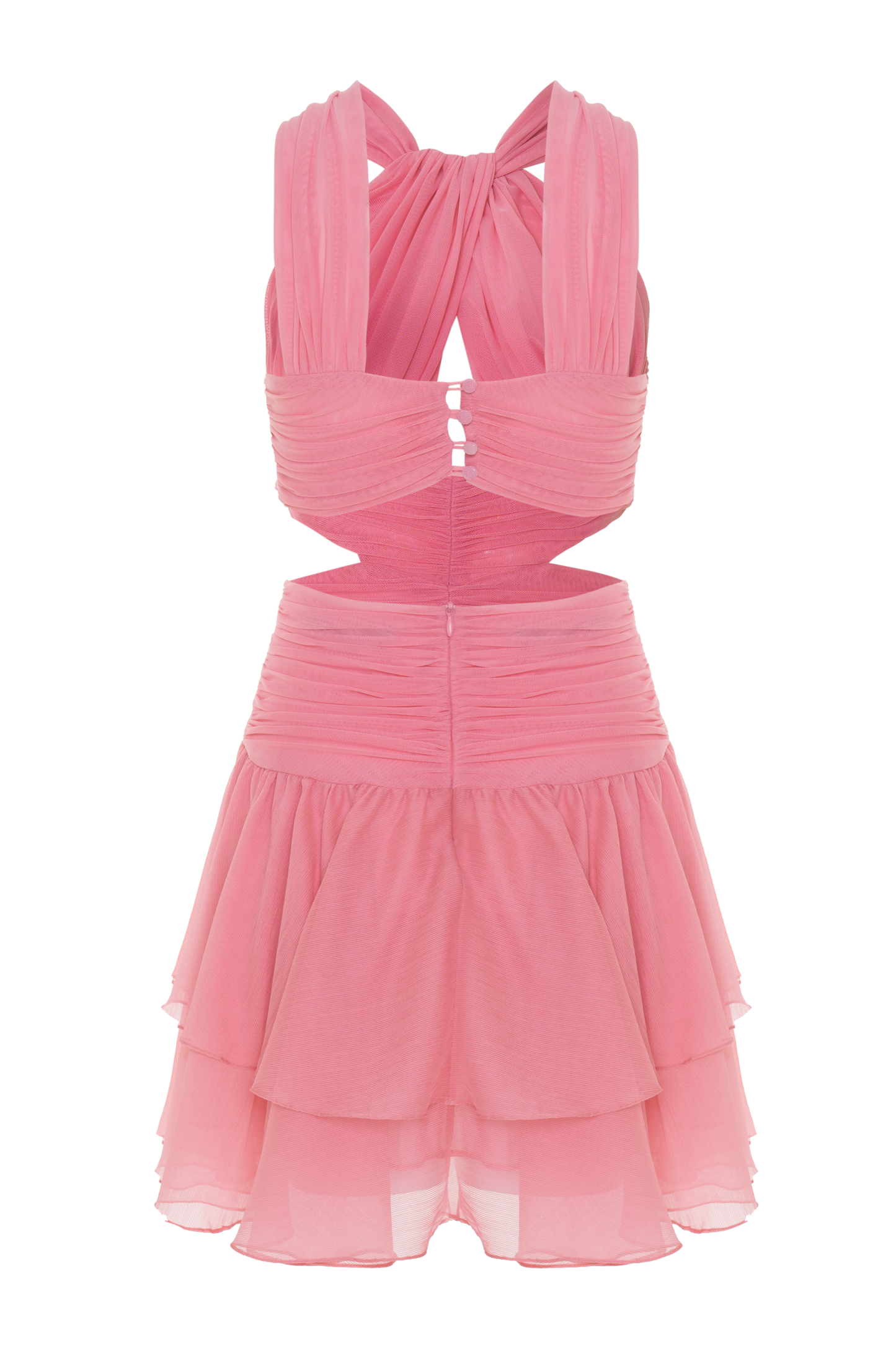 VESTIDO CURTO CHIFFON DAYDREAM ROSA