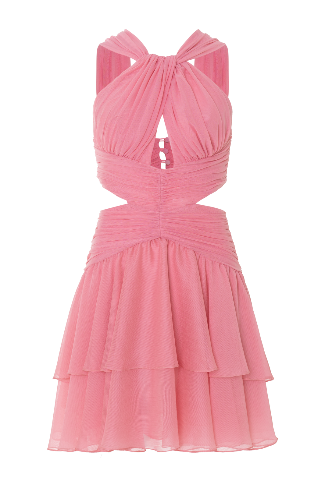 VESTIDO CURTO CHIFFON DAYDREAM ROSA