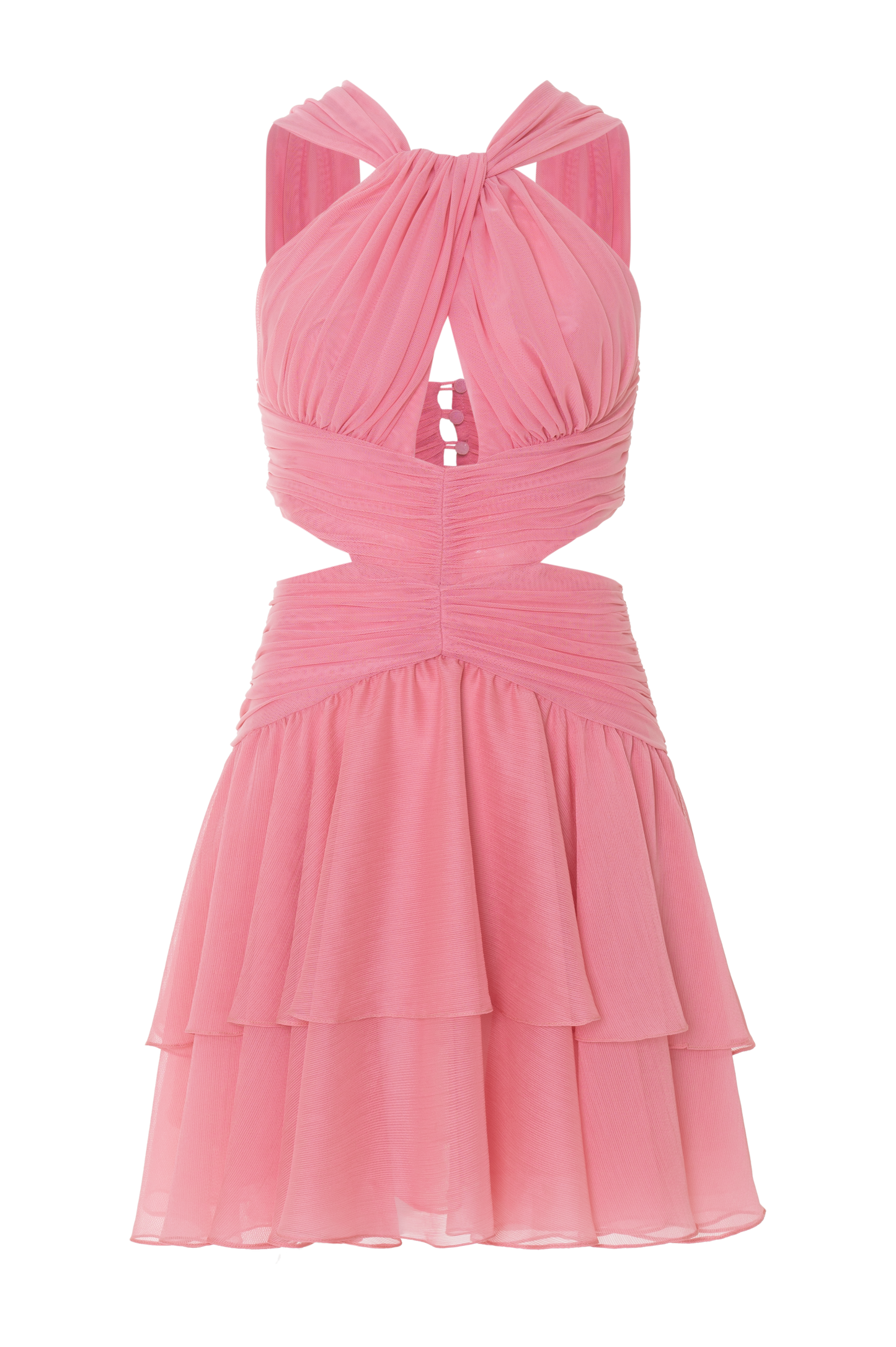 VESTIDO CURTO CHIFFON DAYDREAM ROSA