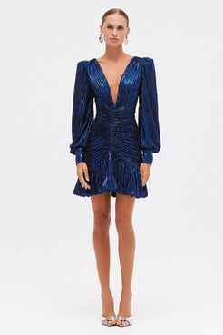 VESTIDO CURTO PATBO AZUL ESCURO