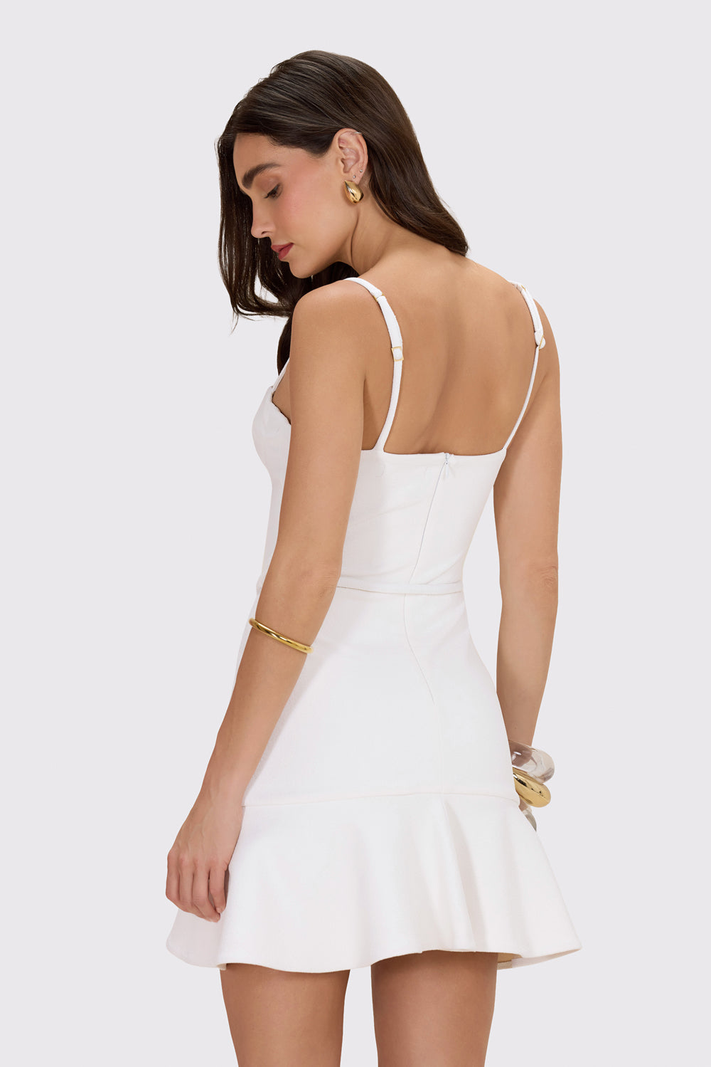 VESTIDO CURTO MALHA JADE OFF WHITE