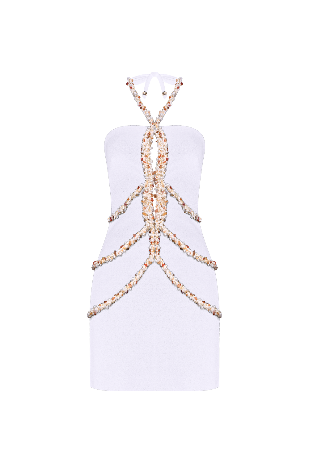 VESTIDO CURTO MALHA JADE OFF WHITE