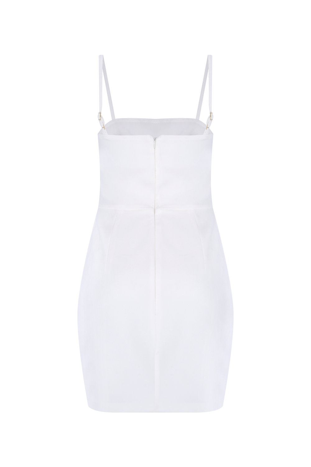 VESTIDO CURTO CREPE DAMA OFF WHITE