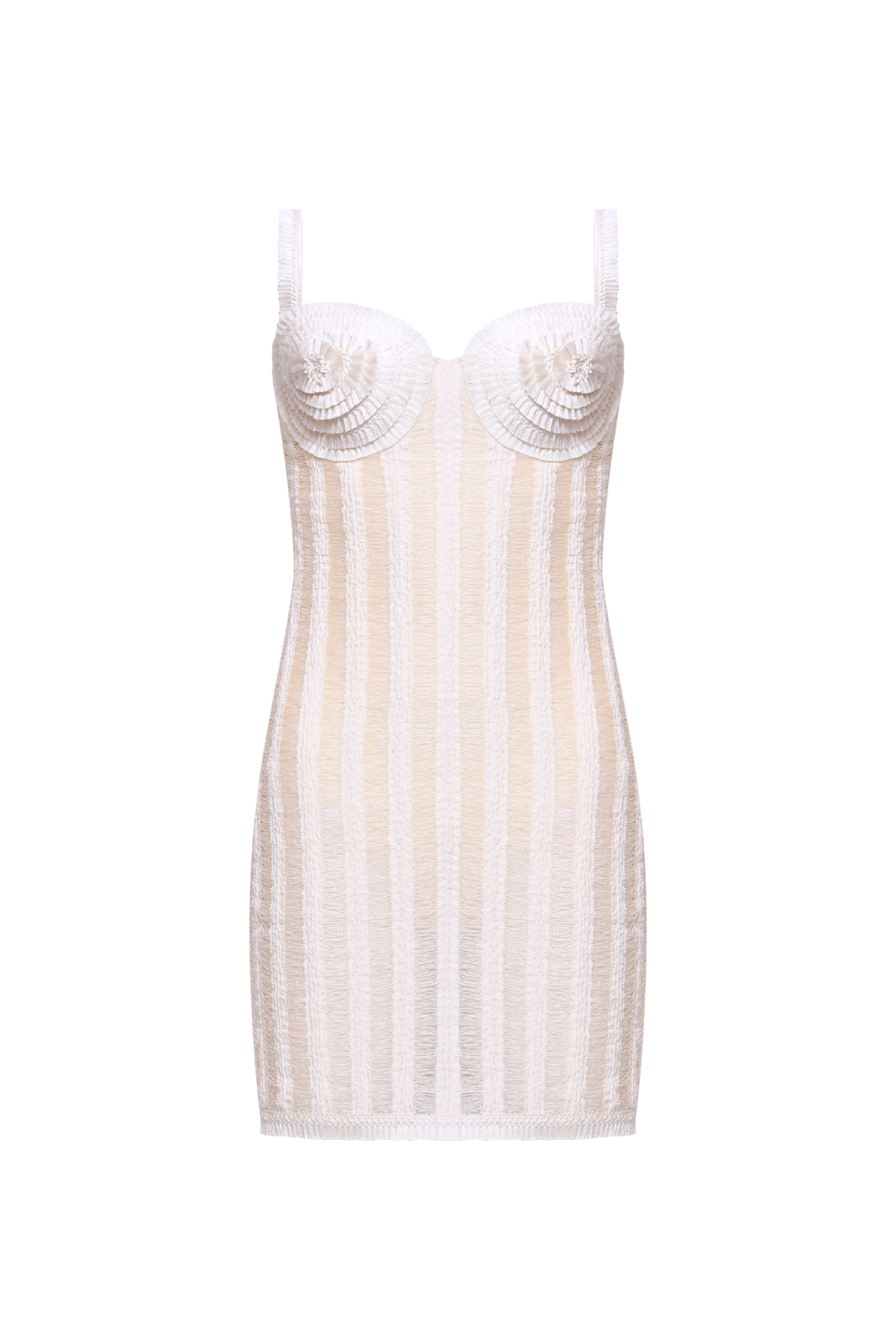 VESTIDO CURTO TELA CELESTE OFF WHITE