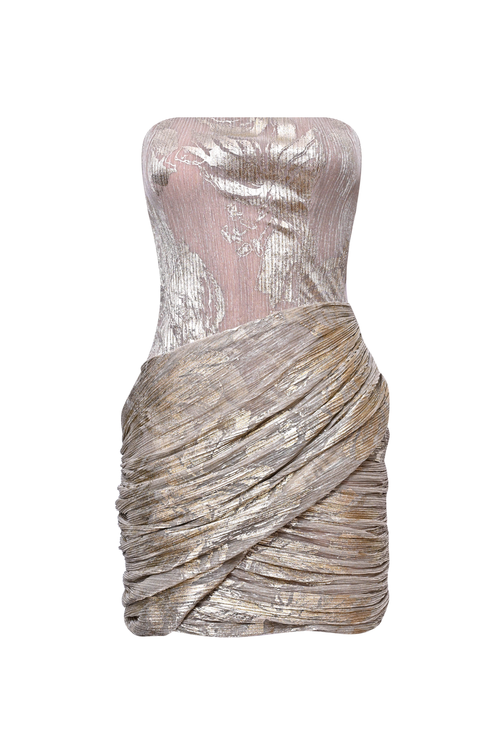 VESTIDO CURTO LUREX GOLDEN DUST DOURADO