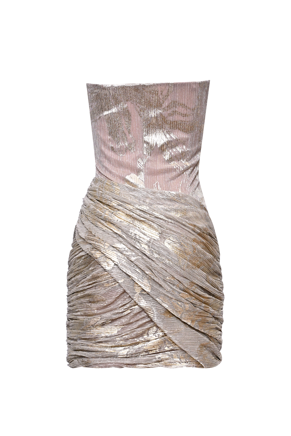 VESTIDO CURTO LUREX GOLDEN DUST DOURADO