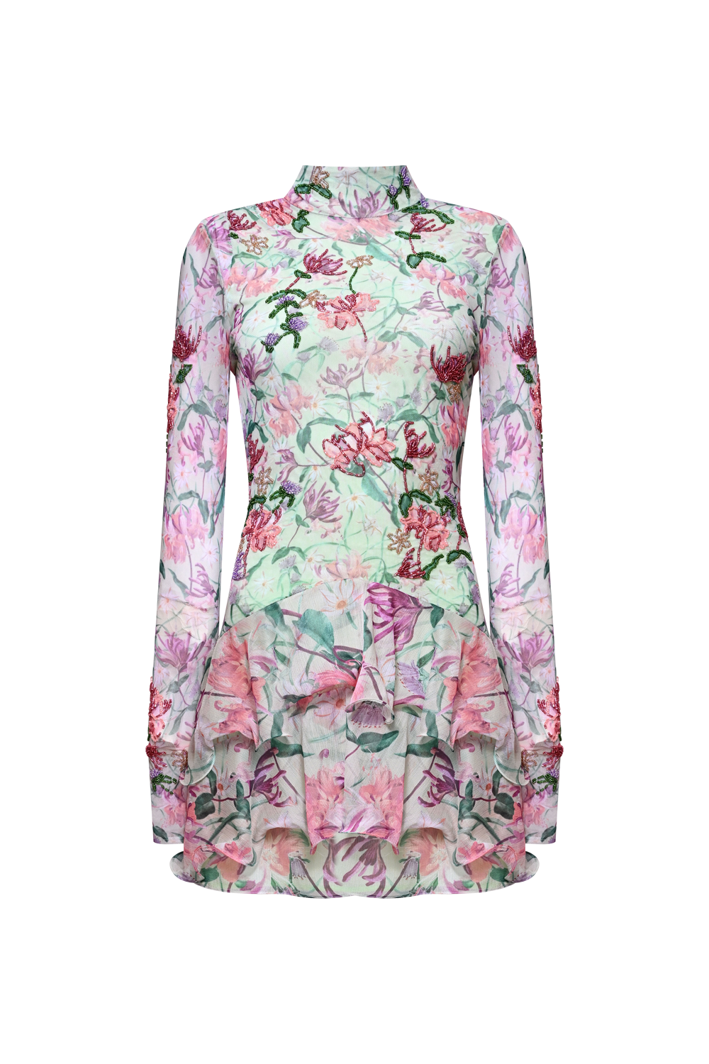 VESTIDO CURTO HONEY FLOWER VERDE