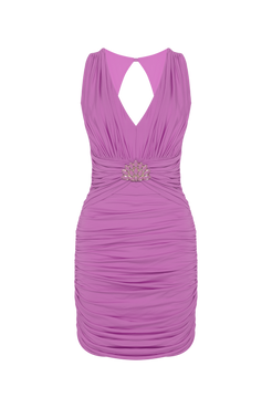 VESTIDO CURTO JERSEY GISELE ROXO