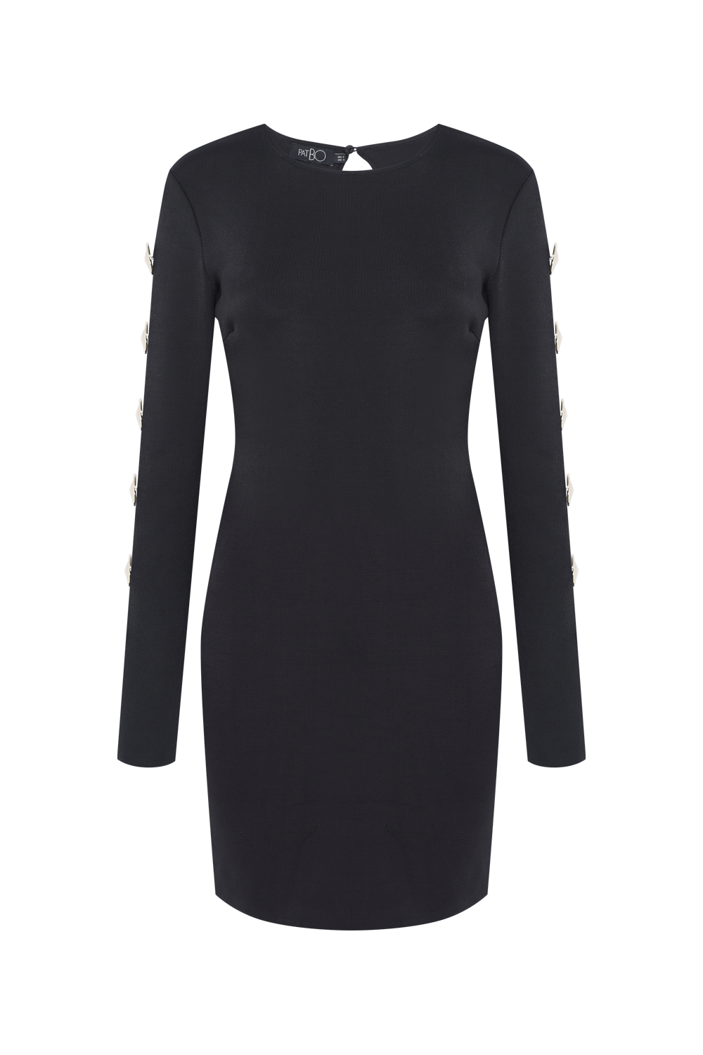 VESTIDO CURTO TRICOT BIBI PRETO