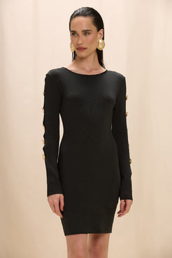 VESTIDO CURTO TRICOT BIBI PRETO