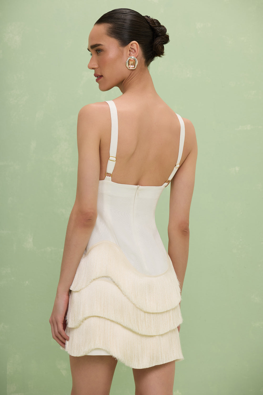 VESTIDO CURTO LINHO GABRIELA OFF WHITE