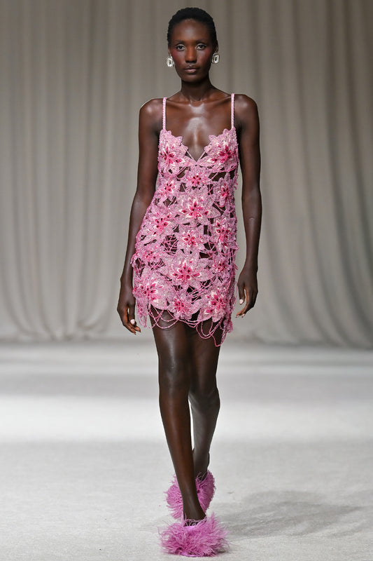 VESTIDO CURTO AMELIA EMBROIDERY ROSA