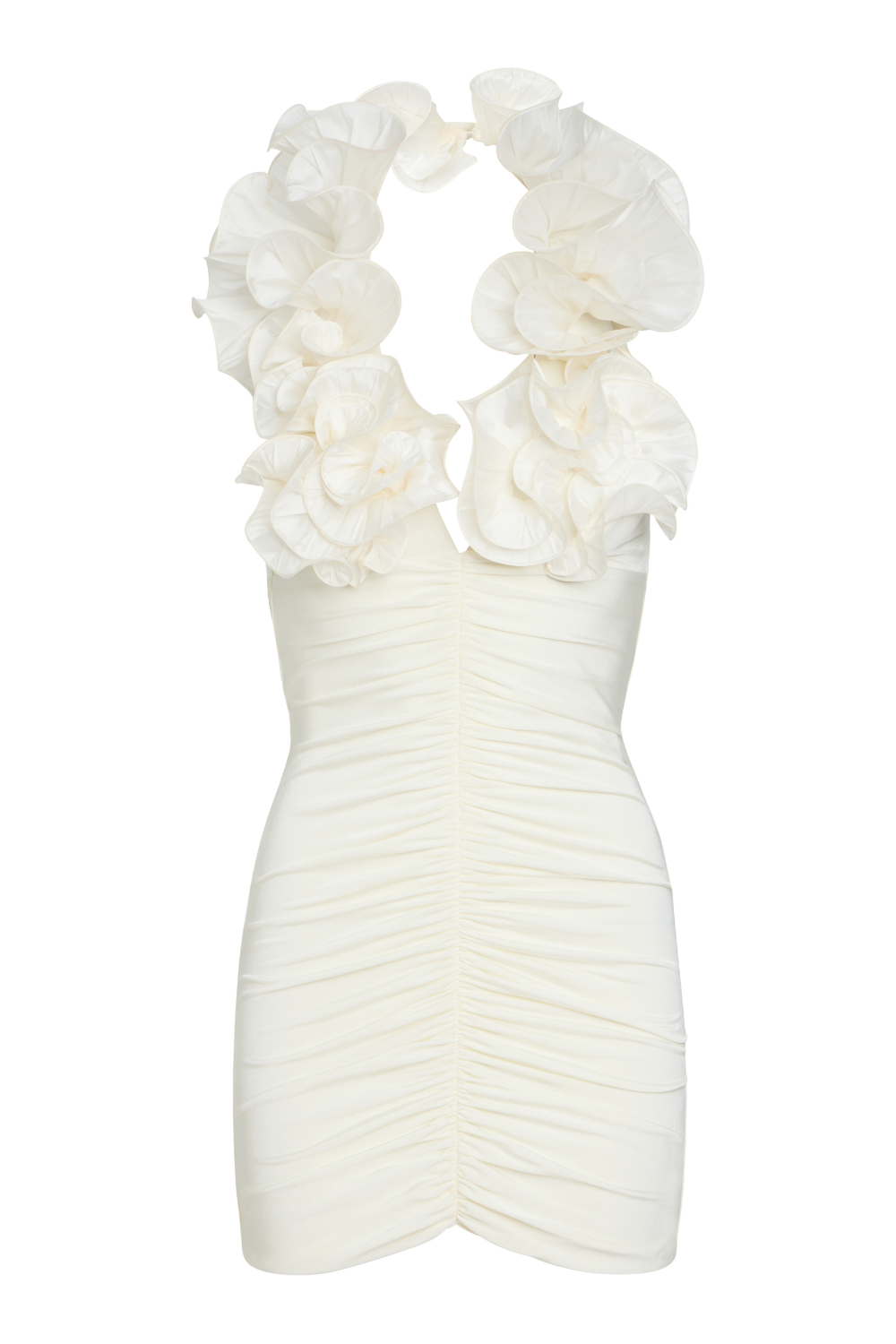 VESTIDO CURTO TAFETÁ TARSILA OFF WHITE