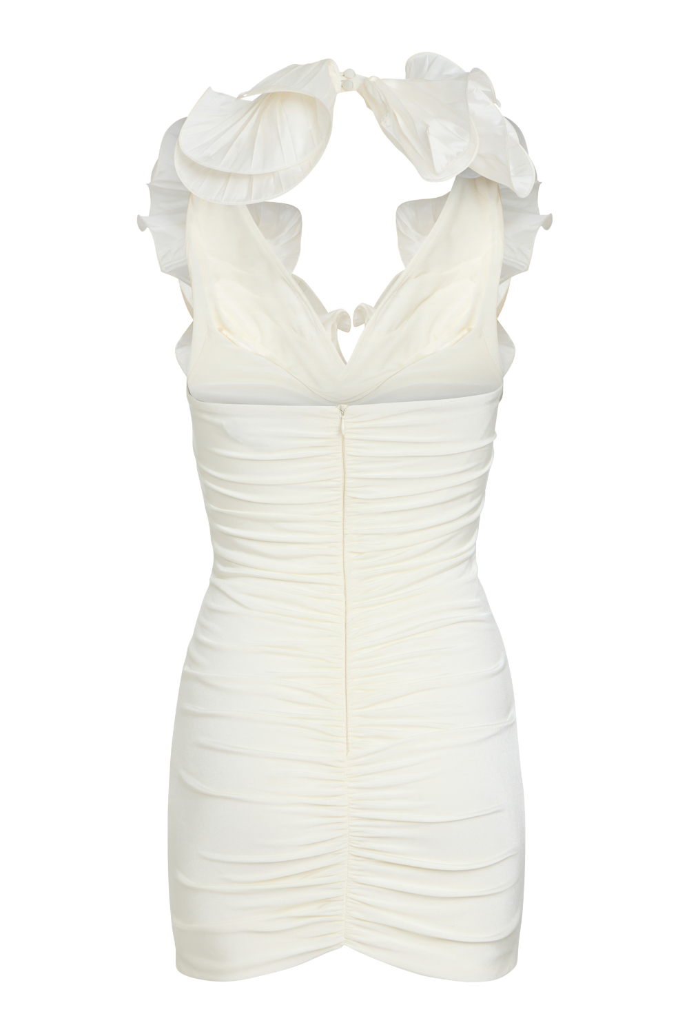 VESTIDO CURTO TAFETÁ TARSILA OFF WHITE