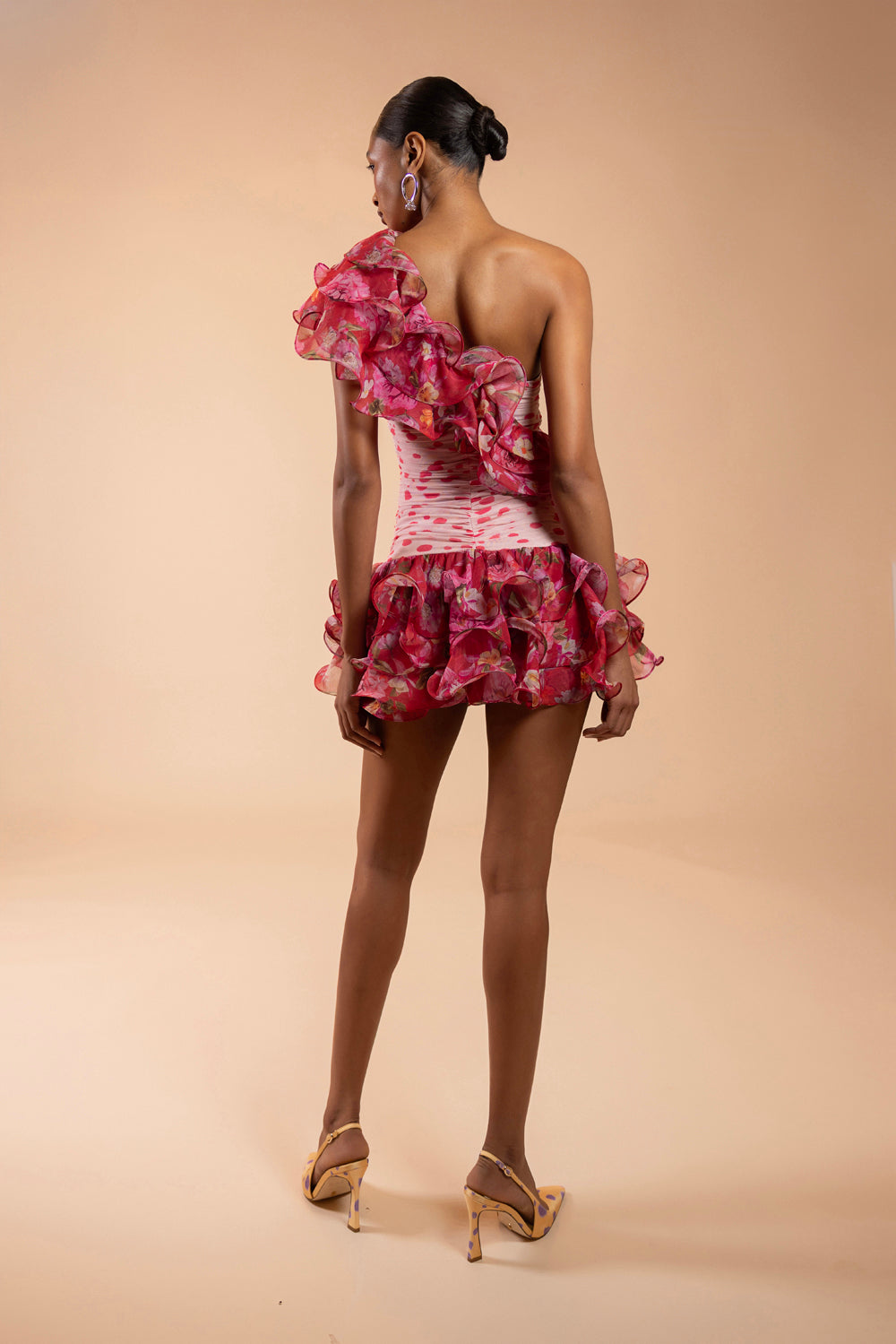 VESTIDO CURTO PEONY DOTS VERMELHO