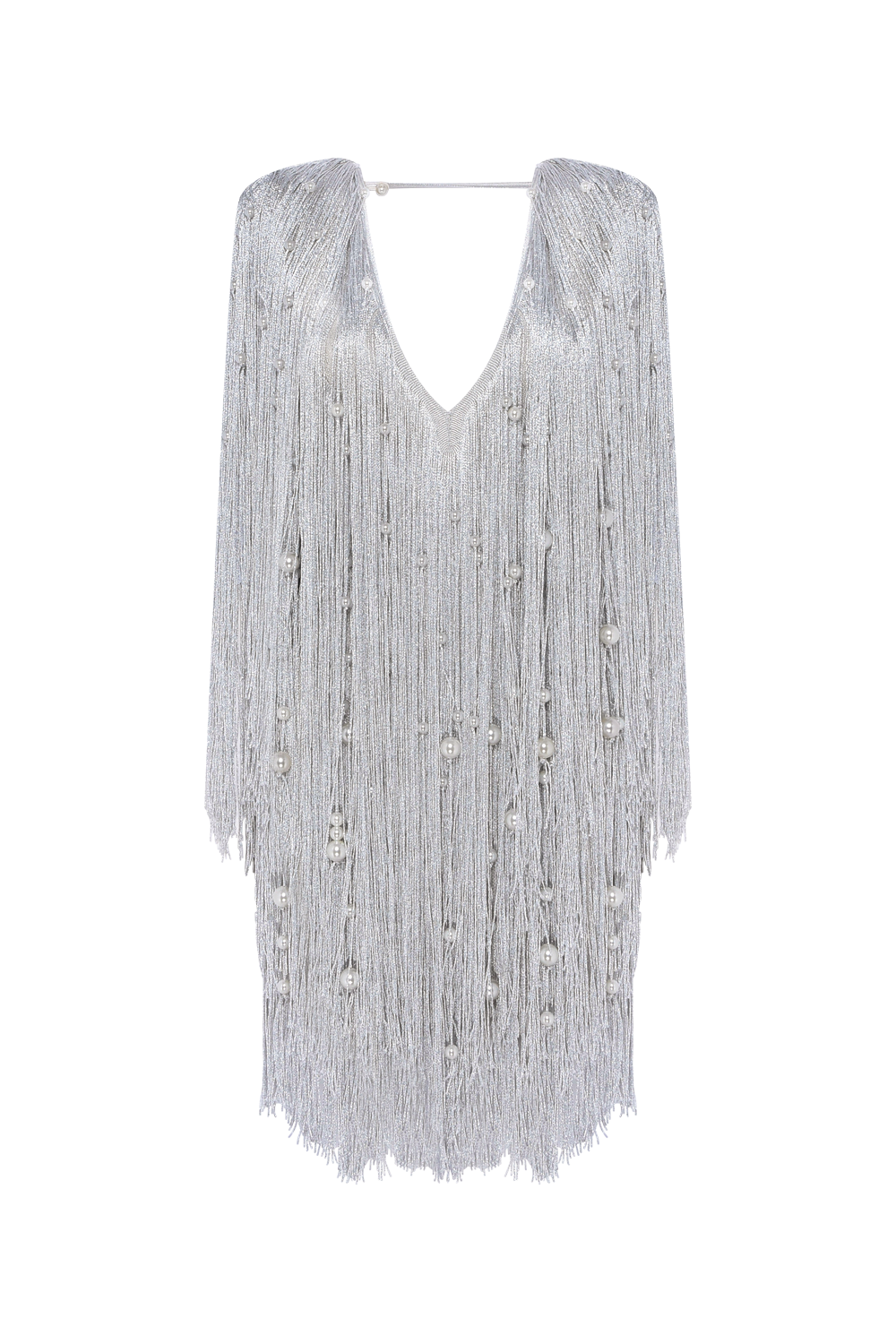 VESTIDO CURTO AUREA CROCHET PRATA
