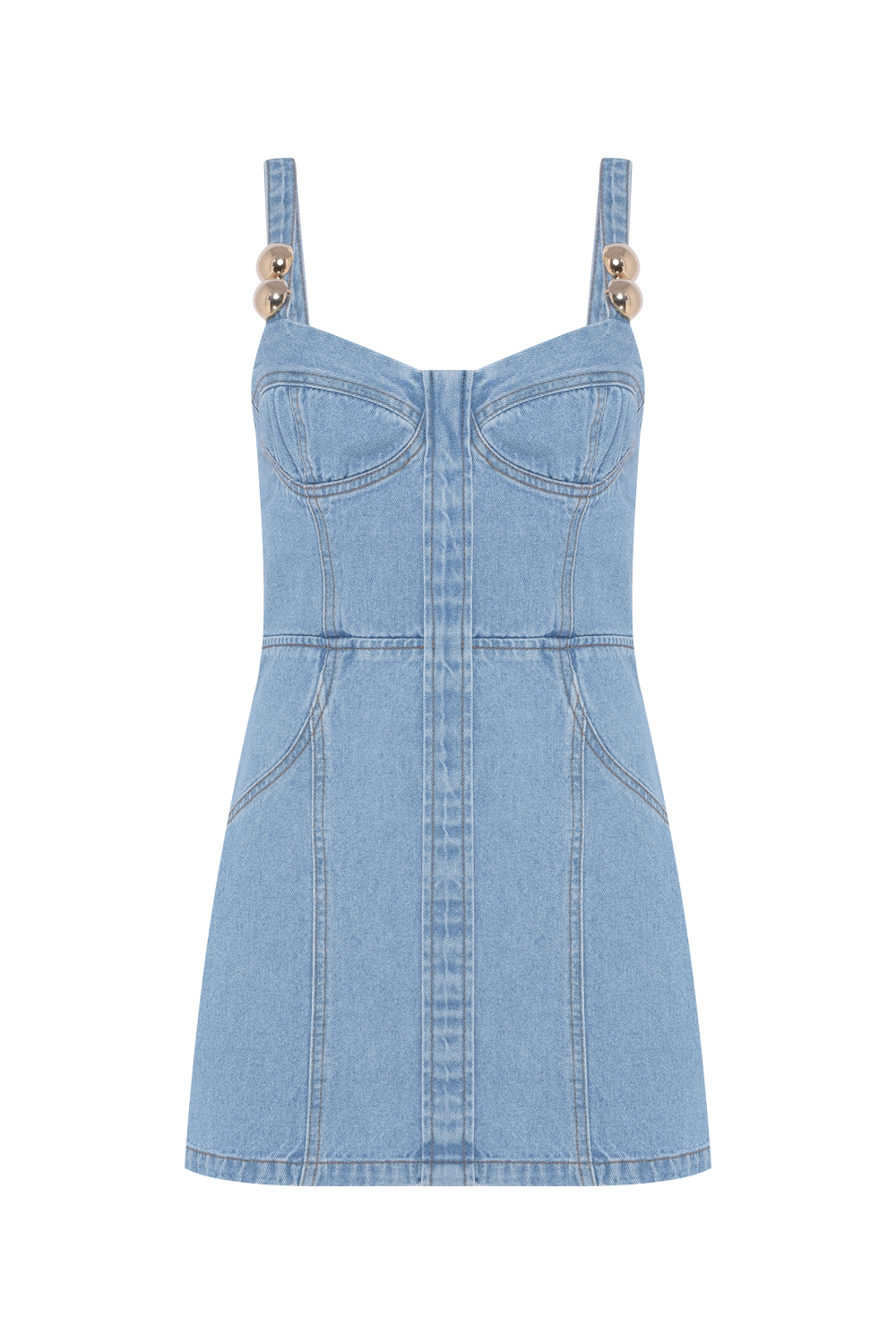 VESTIDO CURTO MARINA DENIM AZUL