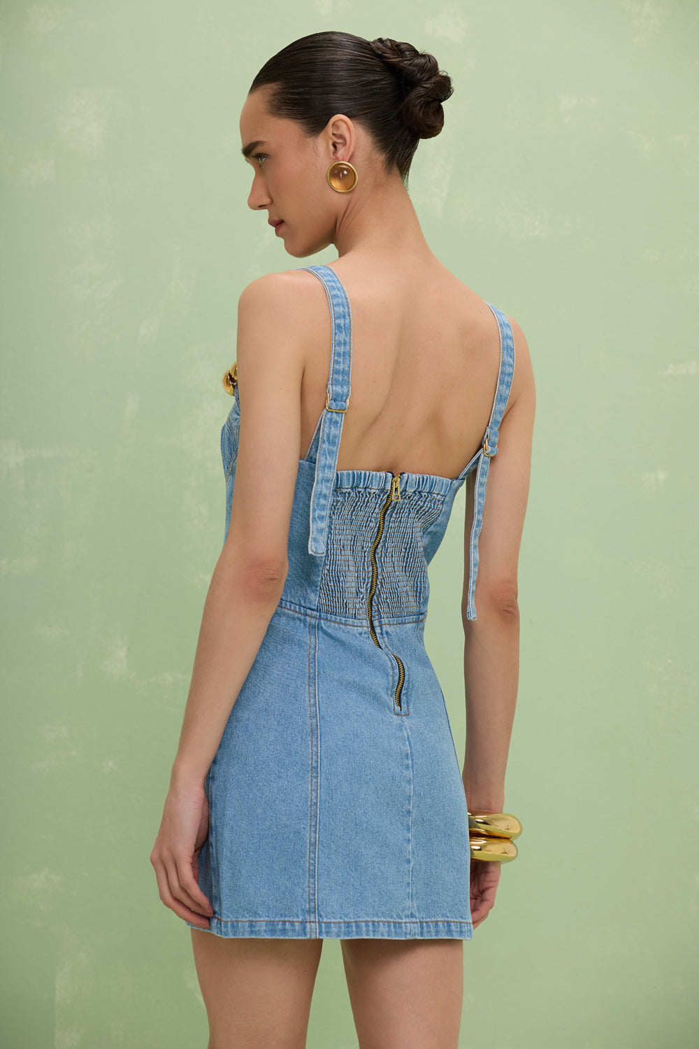 VESTIDO CURTO MARINA DENIM AZUL