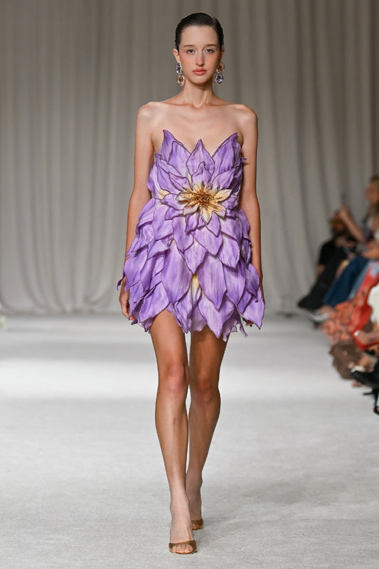 VESTIDO CURTO TULE PINA LILAS