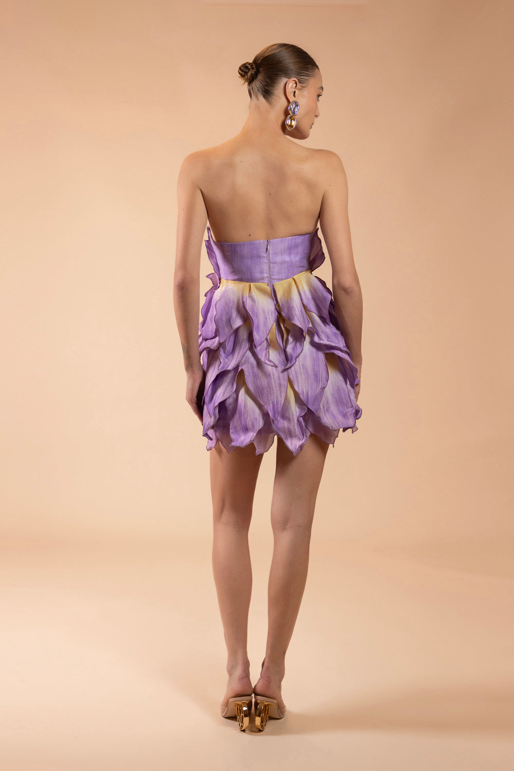 VESTIDO CURTO TULE PINA LILAS
